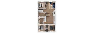 C1 Floor Plan at Mainline North Apartments - Santa Clara, CA, California, 95054
