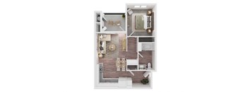 a1 floor plan  1 bedroom with 1 bathroom