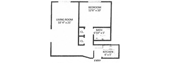 1 Bed / 1 Bath - Corner