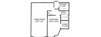 1 Bed / 1 Bath - Large