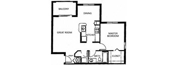 1 Bed / 1 Bath