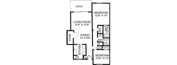 2/2 floor plan C