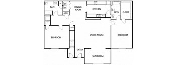 Two Bedroom- Two Bath
