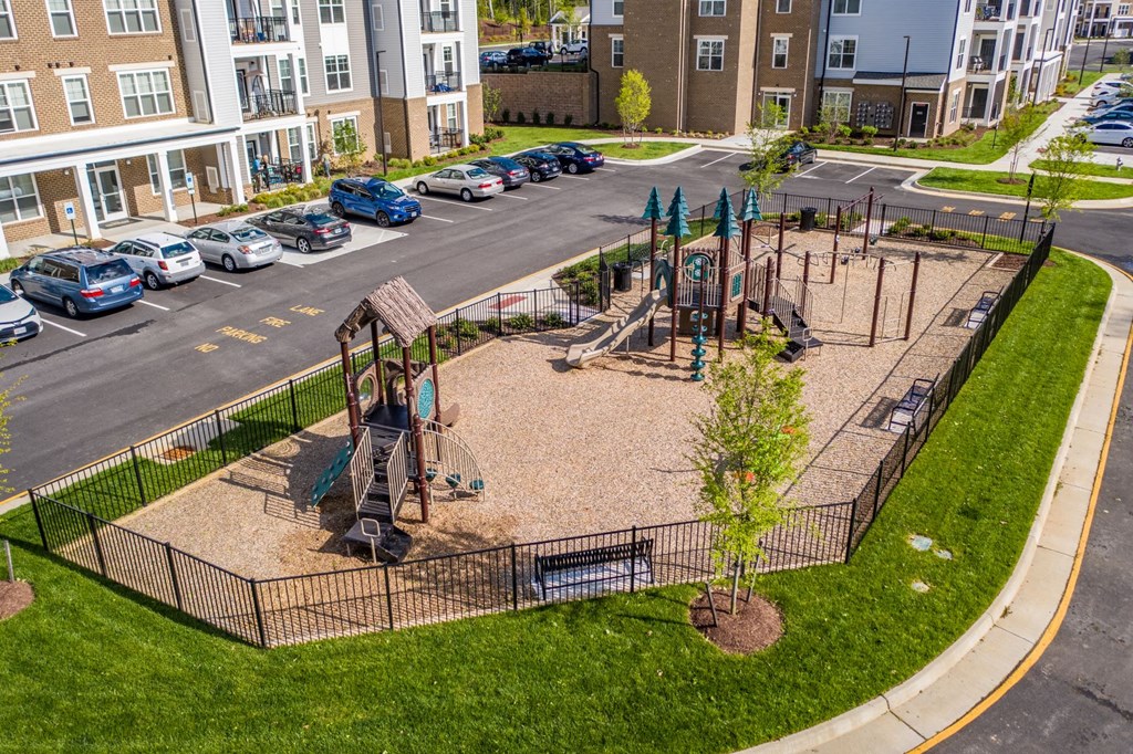 Secured Play Area at Abberly CenterPointe Apartment Homes by HHHunt, Virginia