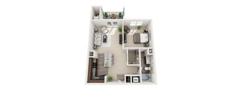 1 bedroom 1 bathroom Floor plan J at Abberly CenterPointe Apartment Homes, Virginia, 23114