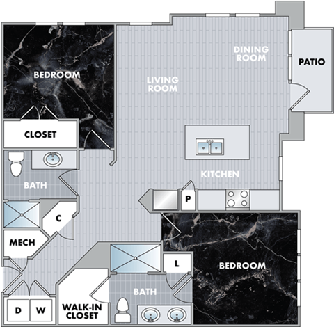 a blueprint of a floor plan of a house