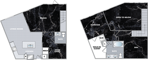 a floor plan of a house with a marble floor