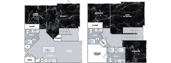 the layouts of two floor plans of a house with different floor plans
