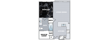 floor plan for a small bathroom with a walk in closet