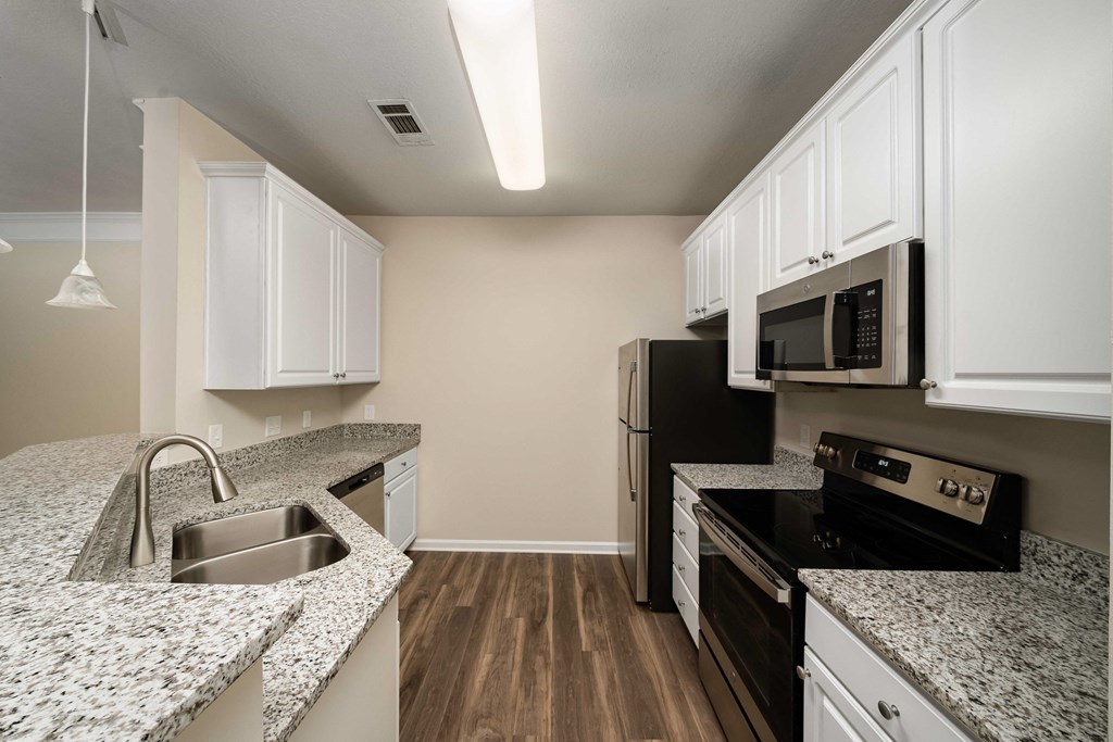 Kitchen With Inbuilt Wash Basin at Abberly Green Apartment Homes, North Carolina