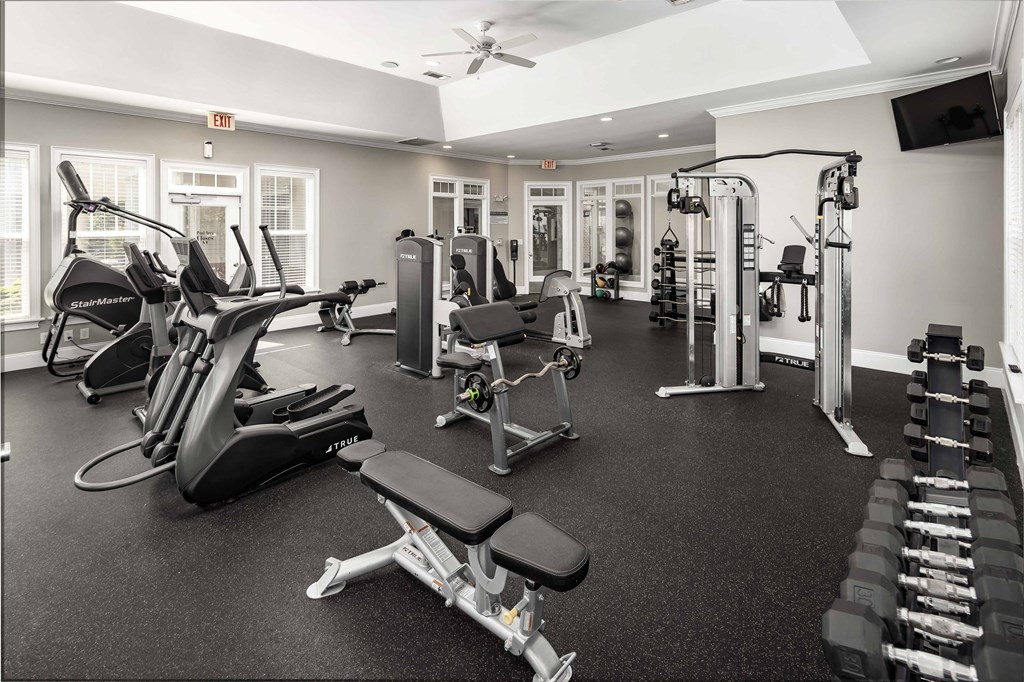 Modern Fitness Center at Abberly Green Apartment Homes, North Carolina