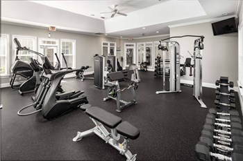 Modern Fitness Center at Abberly Green Apartment Homes, North Carolina - Photo Gallery 29