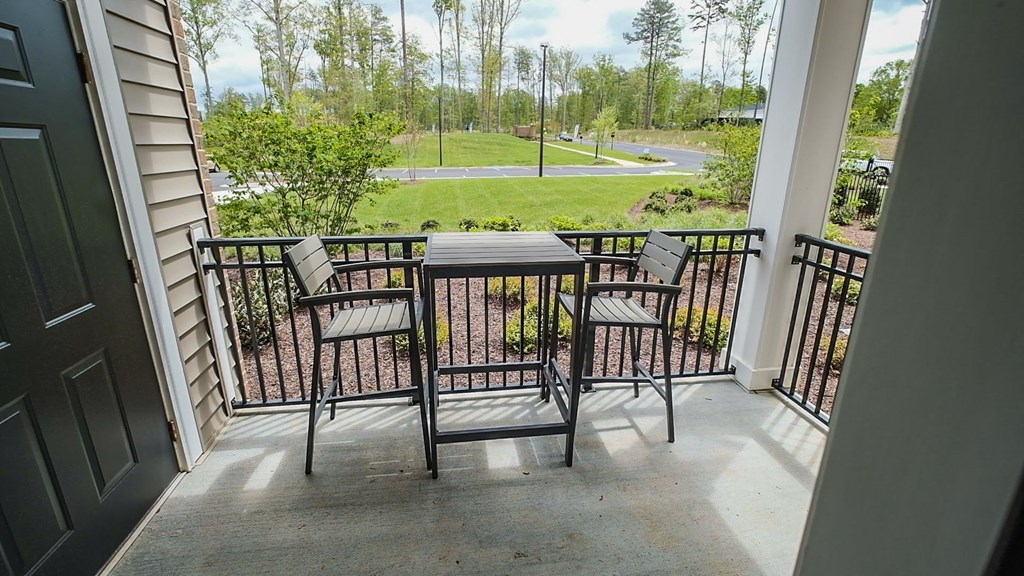 Balcony And Patio at Abberly CenterPointe Apartment Homes by HHHunt, Virginia, 23114