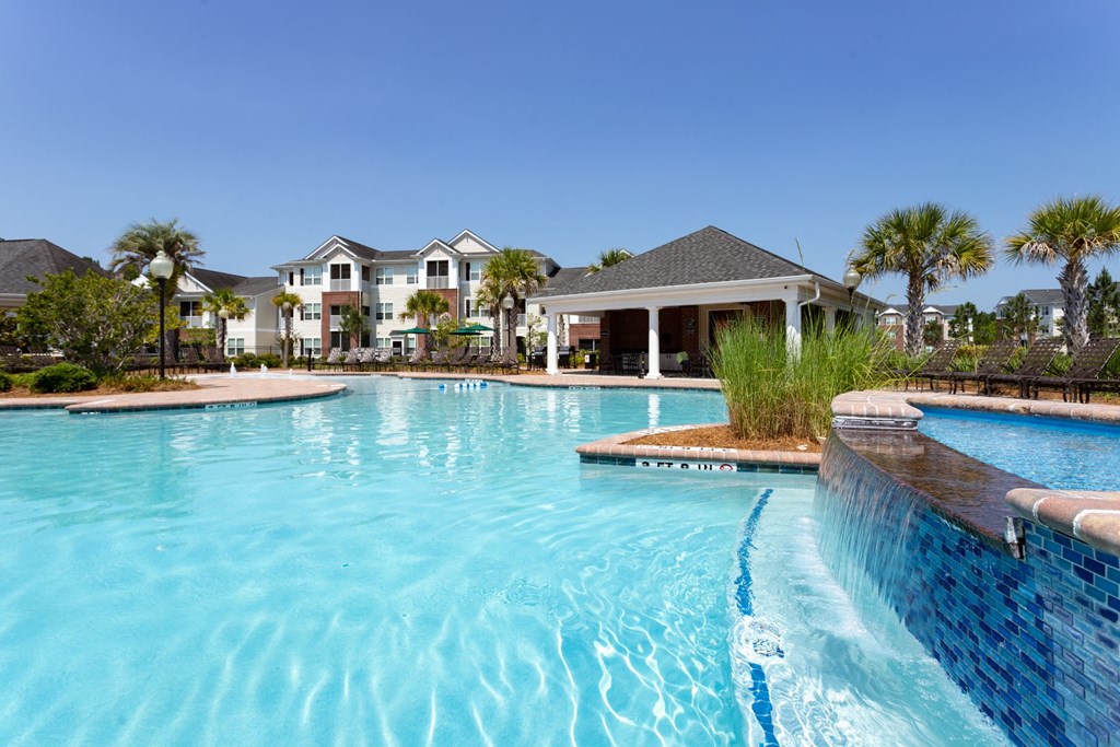 Glimmering Pool at Abberly Chase Apartment Homes by HHHunt, Ridgeland, SC