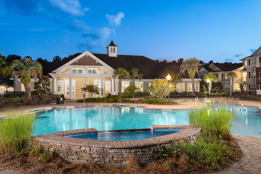Front Pool View at Abberly Chase Apartment Homes by HHHunt, South Carolina