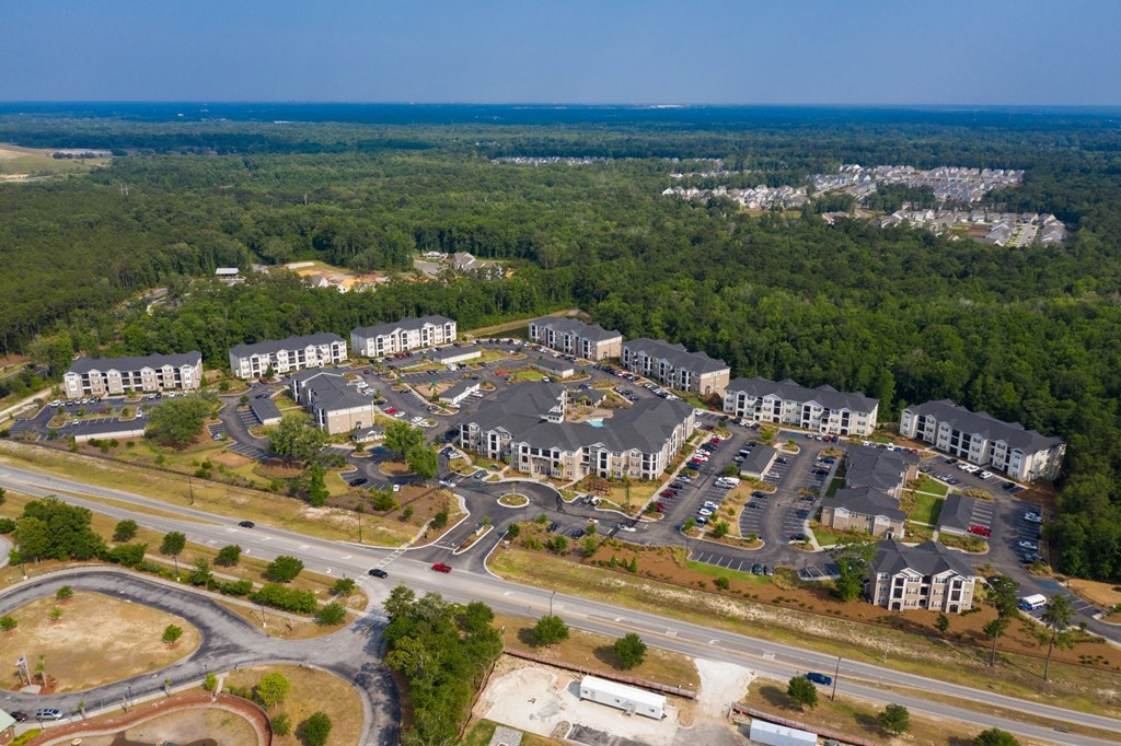 Aerial View Of Apartment at Abberly Crossing Apartment Homes by HHHunt, Ladson, South Carolina