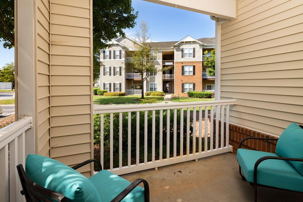 Balcony And Patio at Abberly Place at White Oak Crossing Apartments, HHHunt Corporation, Garner, NC