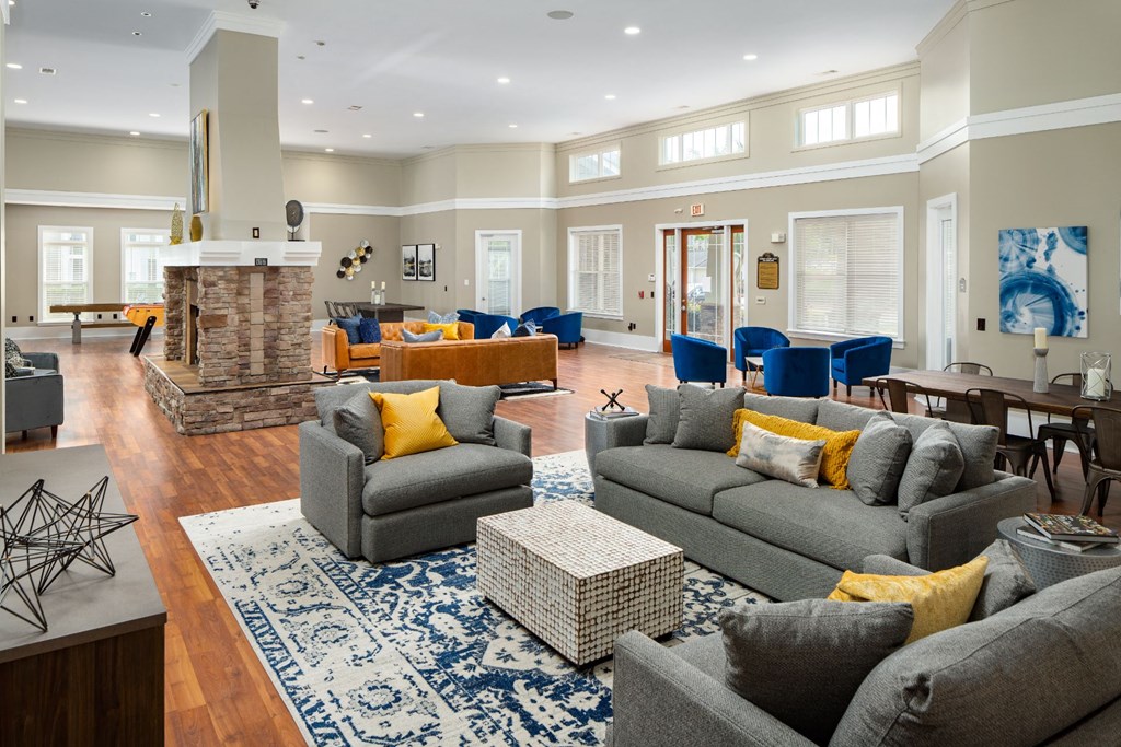 Social Lounge at Abberly Place at White Oak Crossing Apartments, HHHunt Corporation, North Carolina, 27529