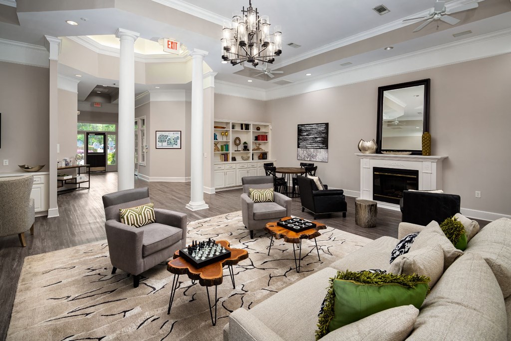 Modern Lounge Area at Abberly Place at White Oak Crossing in Garner, NC