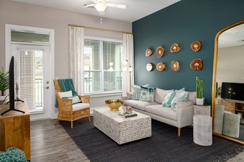 Living Room With Expansive Window Living Room With Expansive Window at Abberly Solaire Apartment Homes, Garner, 27529 - Photo Gallery 5
