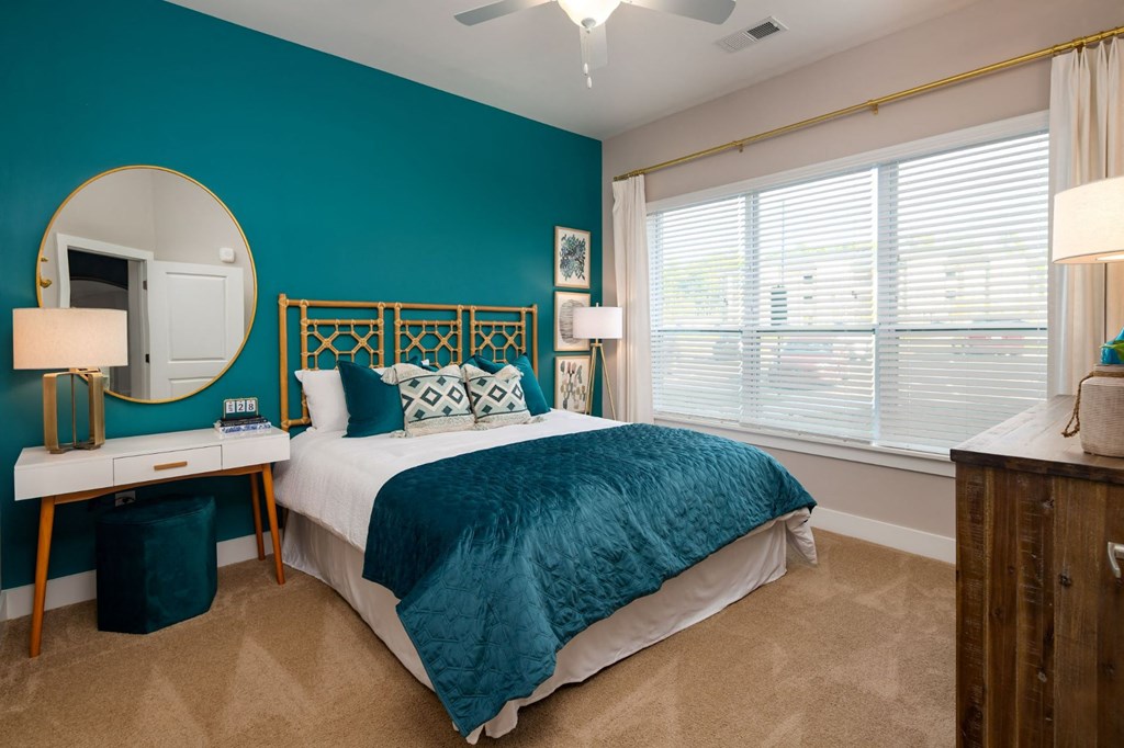 Bedroom With Expansive Windows at Abberly Solaire Apartment Homes, Garner, North Carolina