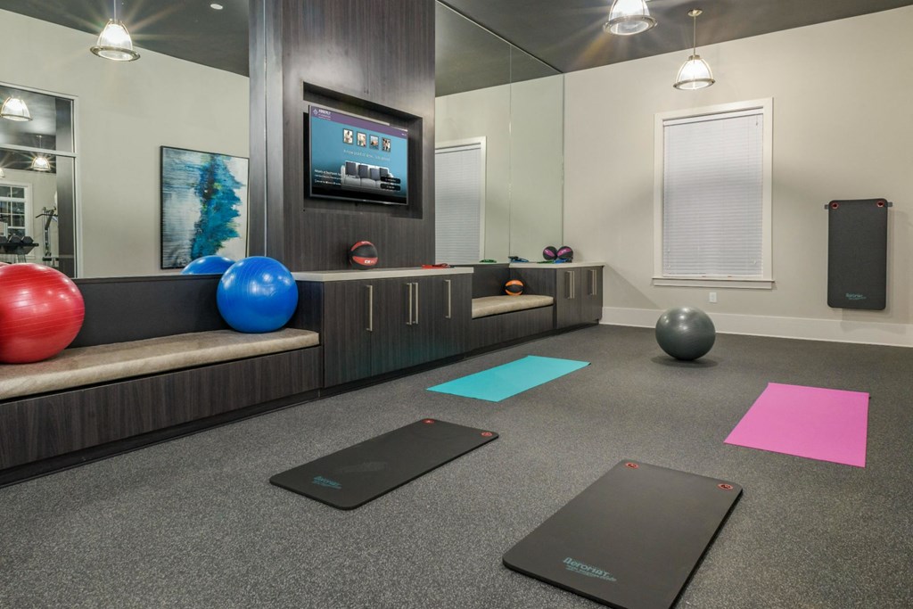 Modern Fitness Center at Abberly at Southpoint Apartment Homes, Fredericksburg, VA, 22407
