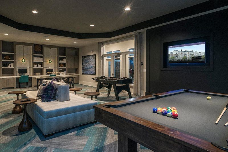 Billiards Table at Abberly at Southpoint Apartment Homes by HHHunt, Fredericksburg