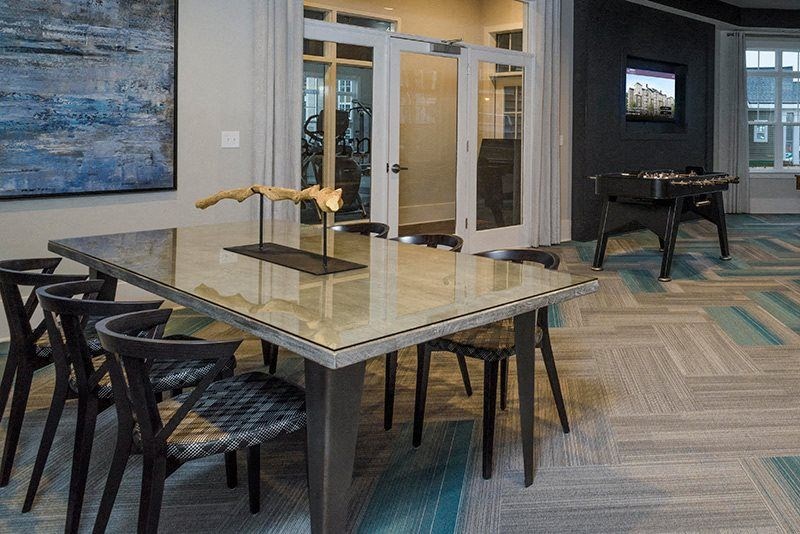 Game Room with Foosball Table at Abberly at Southpoint Apartment Homes by HHHunt, Virginia