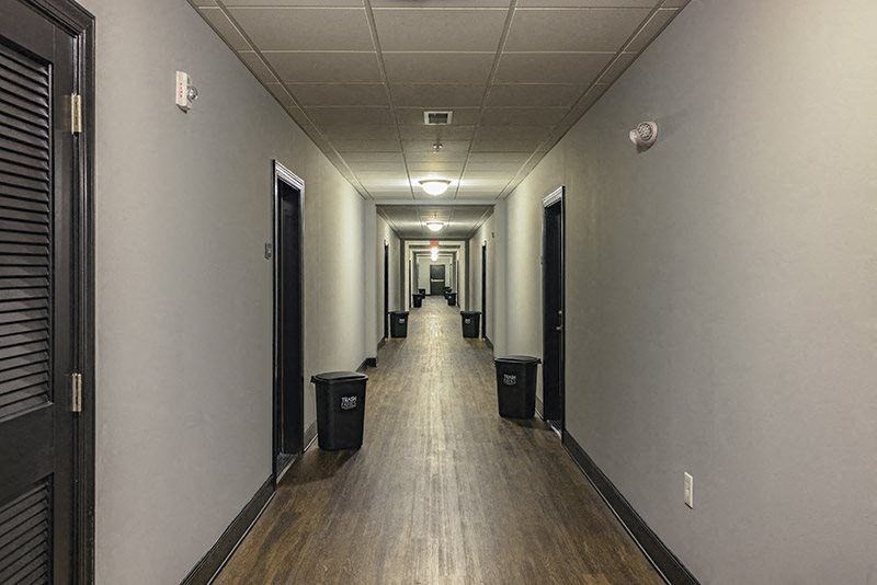 Controlled Access Buildings with Conditioned, Interior Hallways at Abberly at Southpoint Apartment Homes by HHHunt, Virginia