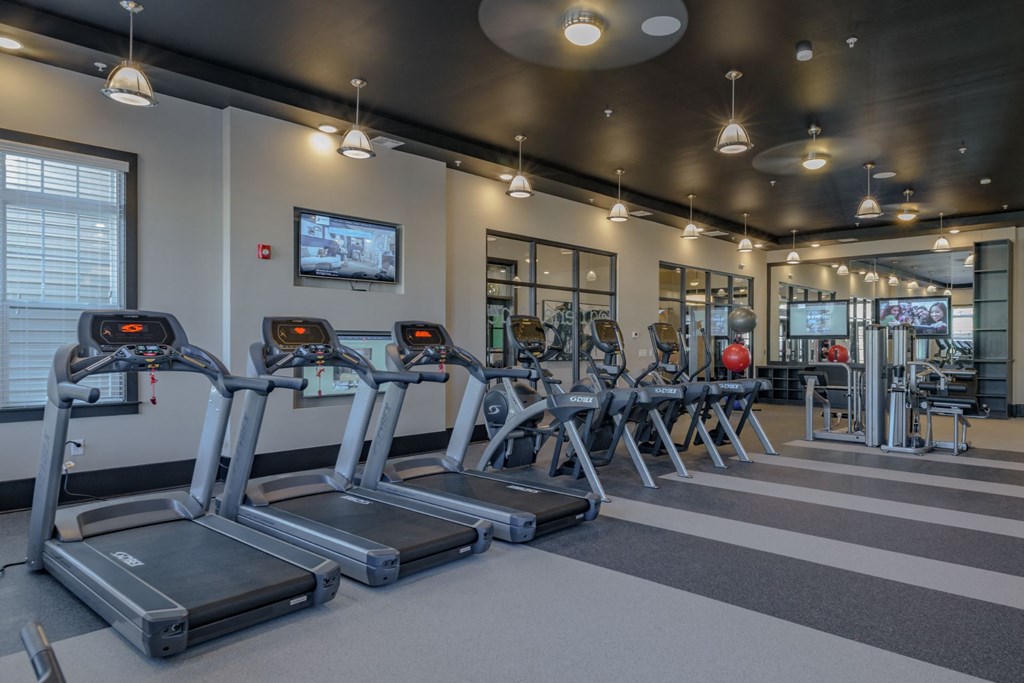 Cardio Machines In Gym at Abberly Square Apartment Homes, Maryland, 20601