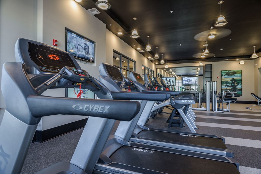 Fitness Center With Modern Equipment at Abberly Square Apartment Homes, Maryland