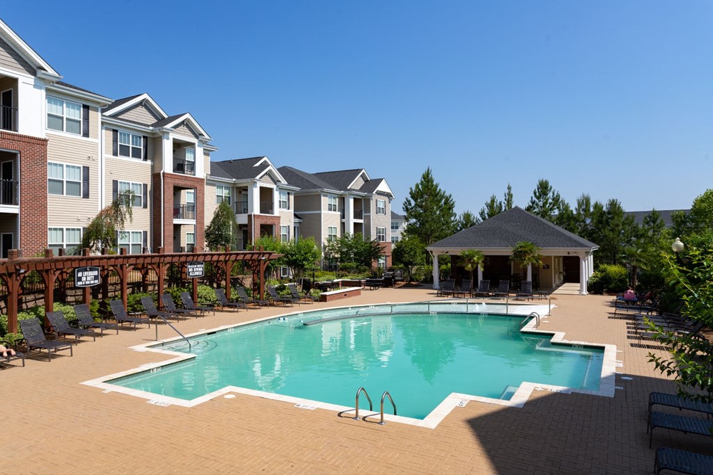 Swimming Pool With Relaxing Sundecks at Abberly Village Apartment Homes by HHHunt, West Columbia