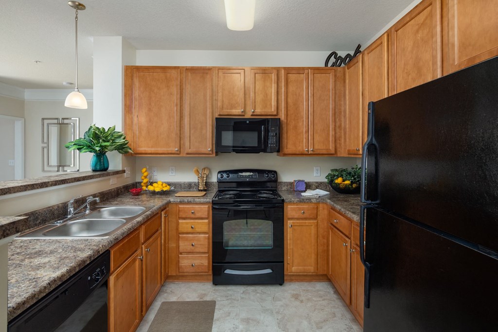 Efficient Appliances In Kitchen at Abberly Village Apartment Homes by HHHunt, West Columbia, SC, 29169