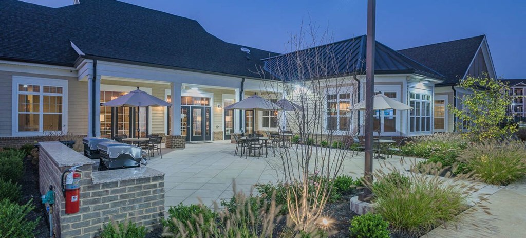 Patio With Grills at Abberly Waterstone Apartment Homes by HHHunt, Stafford, 22554