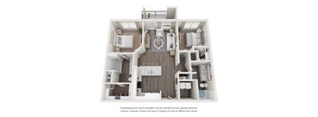 bedroom floor plan | luxury apartments in towson md | the mille brookhaven apartment