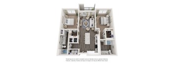 bedroom floor plan | luxury apartments in towson md | the mille brookhaven apartment