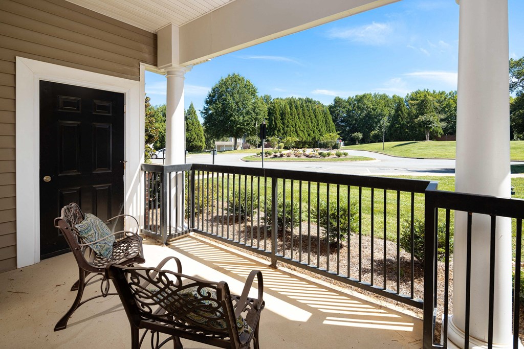 Private Balcony with Views at Abberly Woods Apartment Homes, Charlotte, NC