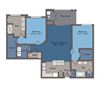 Monument Floor Plan Monument Floor Plan at Abberly Square Apartment Homes, Waldorf