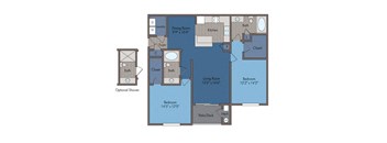 Orchard I Floor Plan at Abberly Square Apartment Homes, Maryland