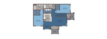 San Marco I Floor Plan at Abberly Square Apartment Homes, Waldorf, MD, 20601