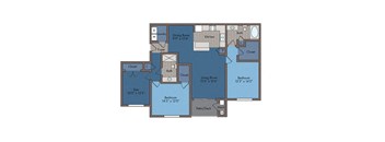 Trafalgar I Floor Plan at Abberly Square Apartment Homes, Waldorf, 20601