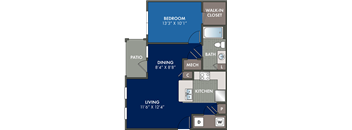 floor plan of the floorplan of a studio apartment