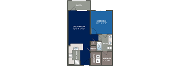 floor plan of the floorplan of a bedroom apartment