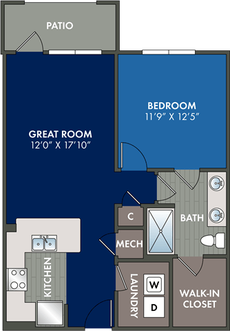 floor plan of the floorplan of a bedroom apartment