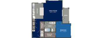 the floor plan of a small floor plan with a bedroom and a bathroom