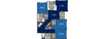 a floor plan of a roommates roommates house floor plan with bedrooms and baths