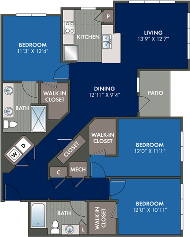 a floor plan of a roommates roommates house floor plan with bedrooms and baths
