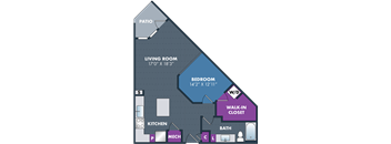 floor plan of a bedroom apartment floor plan with walk in closet