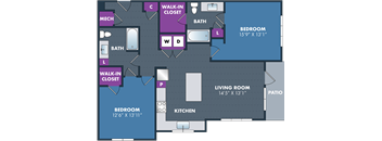 the floor plans of a living room and a dining room