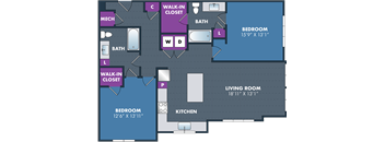 the floor plans of a living room and a dining room